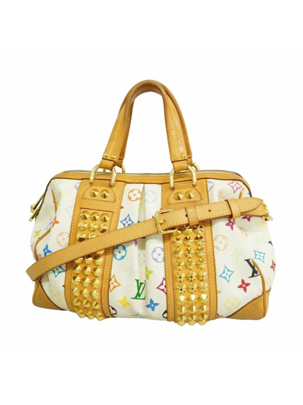 Louis Vuitton Handbag Monogram Multicolor Courtney MM Blanc 2-Way Bag